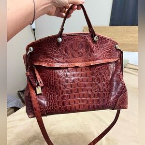 Furla Piper Crocodile Embossed Shoulder Bag
